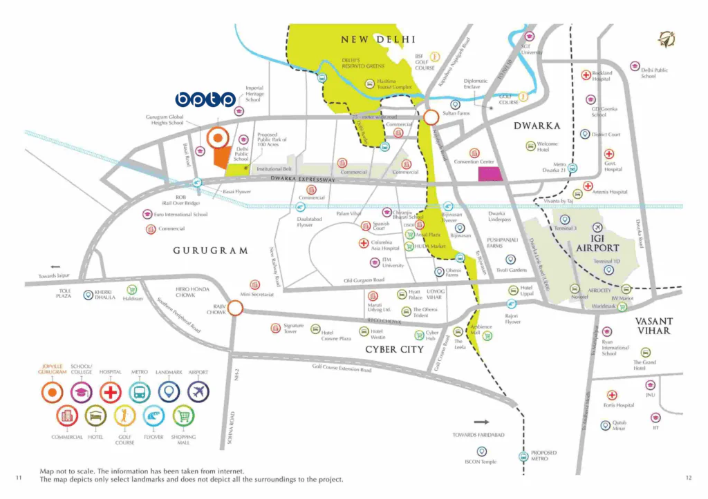 BPTP Lutyens 102 Location Map